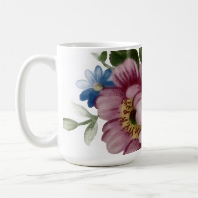 Mug Fleur inspirée de la porcelaine (Gauche)