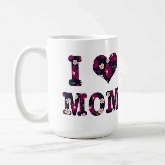 Mug Fleur J'aime maman  (Gauche)