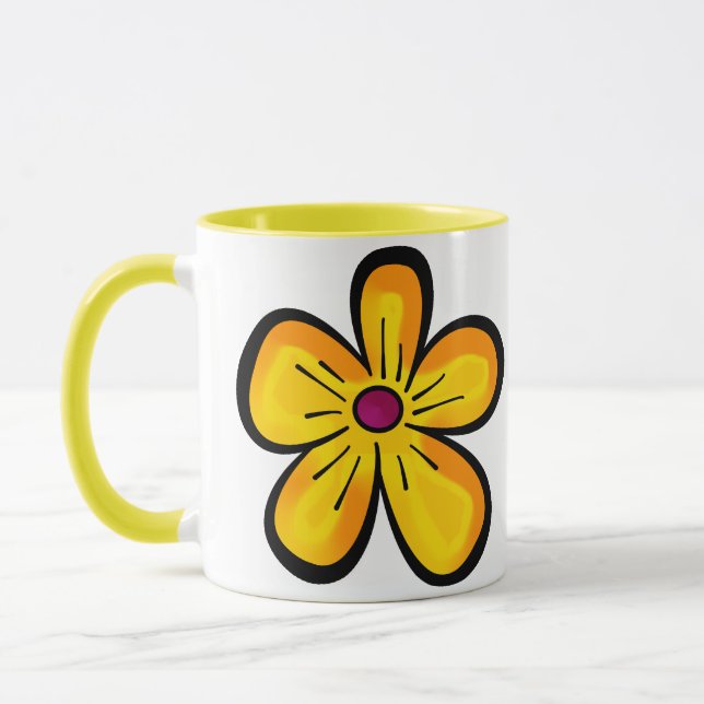 Mug Fleur jaune (Gauche)