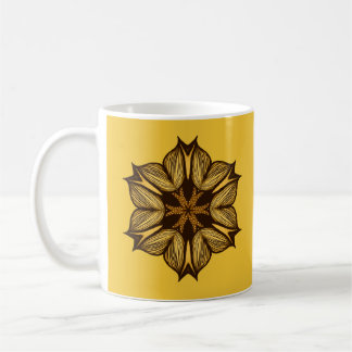 Mug Fleur Jaune Abstraite