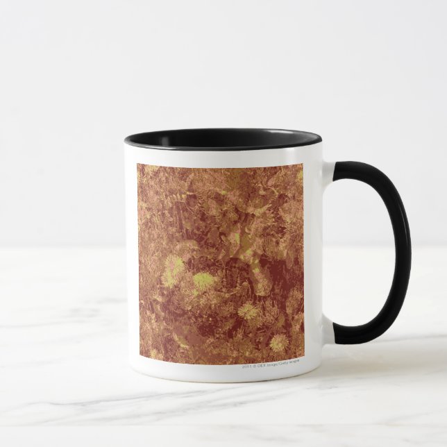 Mug Fleur jaune contre le motif de camouflage de (Droite)