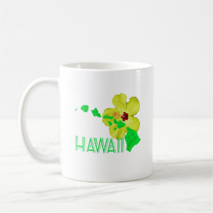 Mug Fleur jaune de ketmie d'îles hawaïennes