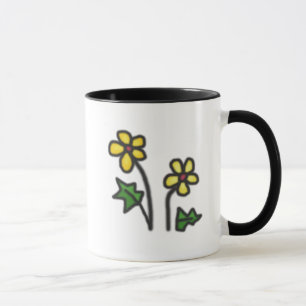 Mug Fleur Jaune Douce Tirée