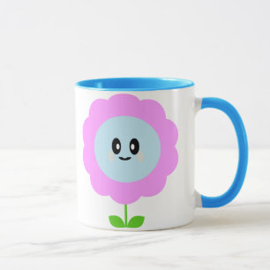 MUG FLEUR KAWAII BLEU VIOLET
