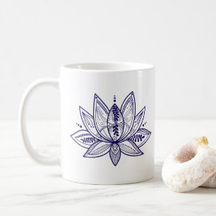 Mug Fleur Lotus Intricable Art En Ligne Perdue
