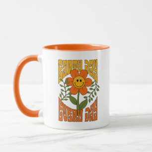 Mug Fleur marguerite rétro des années 70
