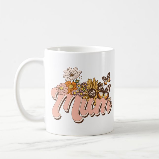 Mug Fleur mère rétro (Gauche)