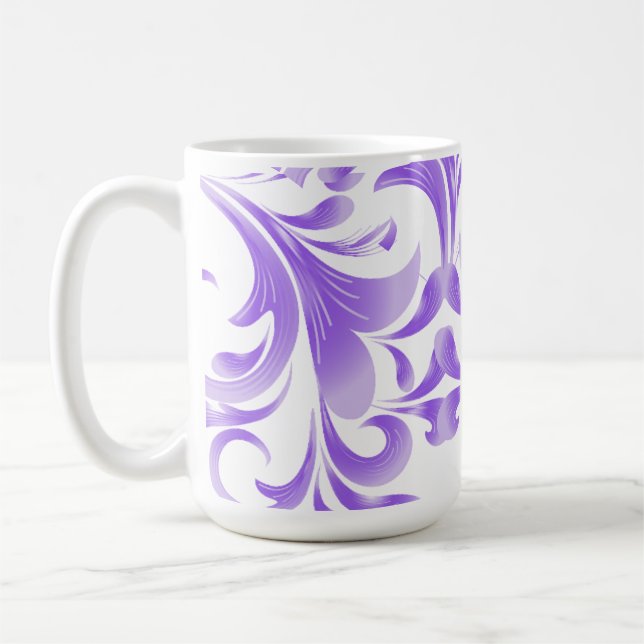 Mug Fleur océanique : Harmonie violette / Art élégant (Gauche)