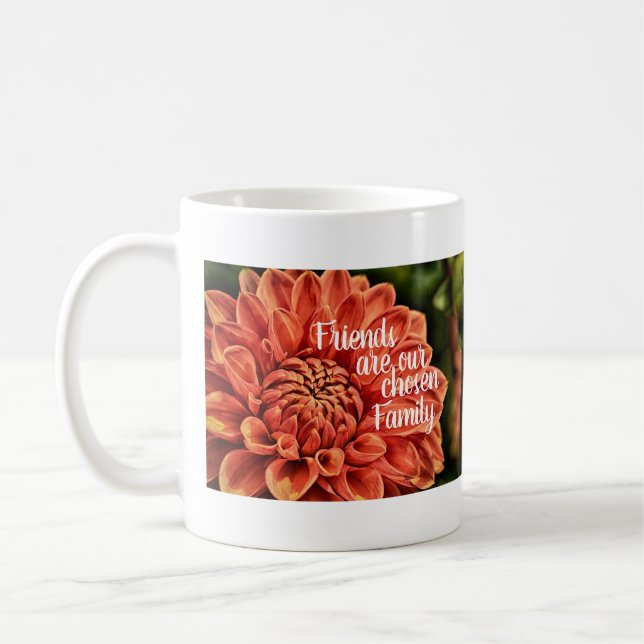 Mug Fleur orange / Amis Famille Dahlia (Gauche)