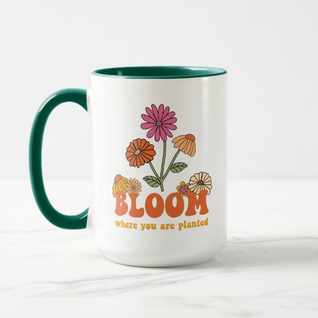 Mug Fleur Où vous êtes planté (Gauche)