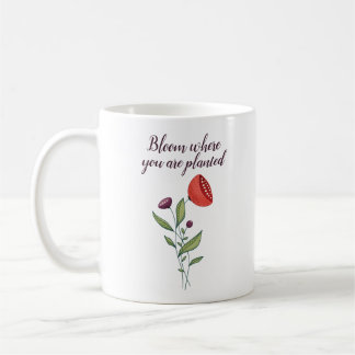 Mug Fleur Où Vous Êtes Plantée Fleurs Sauvages Minimal