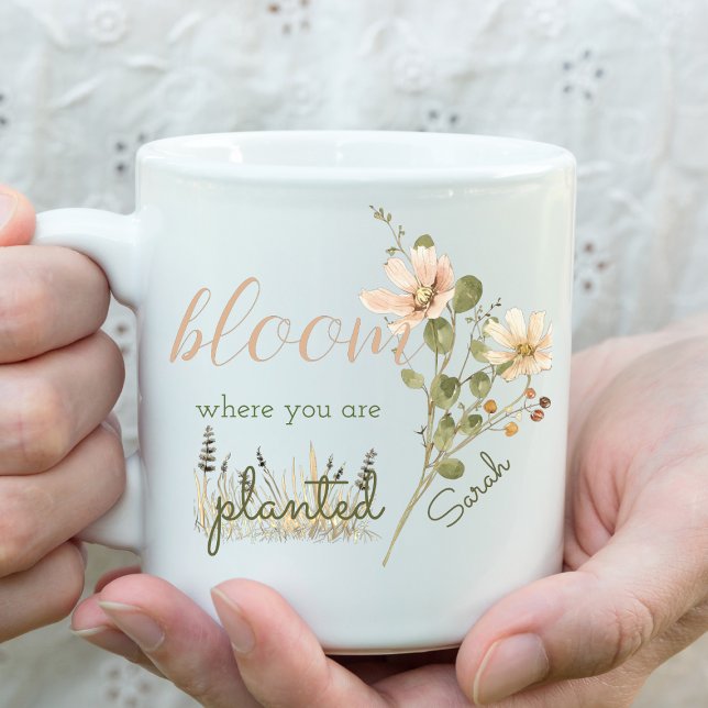 Mug Fleur où vous êtes plantés Personnalisé (Créateur téléchargé)
