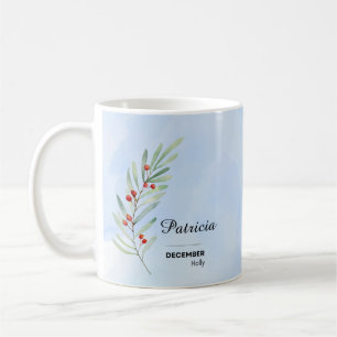 Mug Fleur Personnalisé Décembre