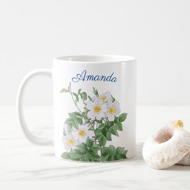 MUG FLEUR PERSONNALISÉE (Avec donut)
