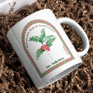 Mug Fleur personnalisée de décembre mois de naissance