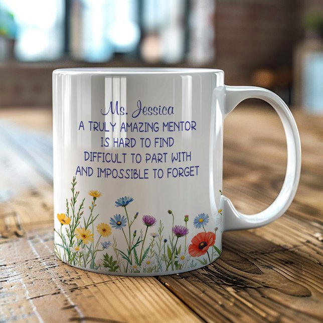 Mug Fleur personnalisée Un mentor vraiment incroyable (Créateur téléchargé)