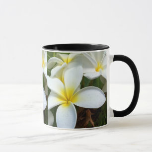 Mug Fleur Plumeria Hawaii Blanc