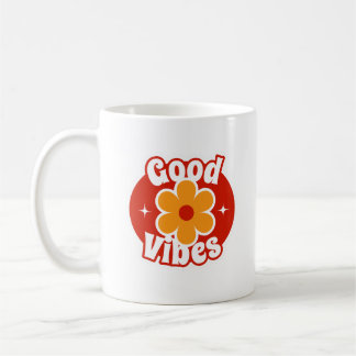 Mug Fleur Rétro Bonne Vibration | Po Floral 70