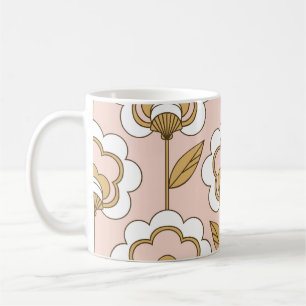 Mug Fleur rétro : motif vintage sans soudure.
