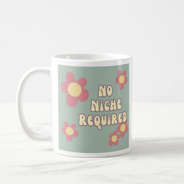 Mug Fleur Rétro Sans Niche Nécessaire  (Gauche)