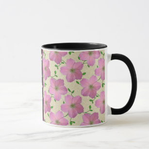 Mug Fleur rose botanique d'été doux avec le nom