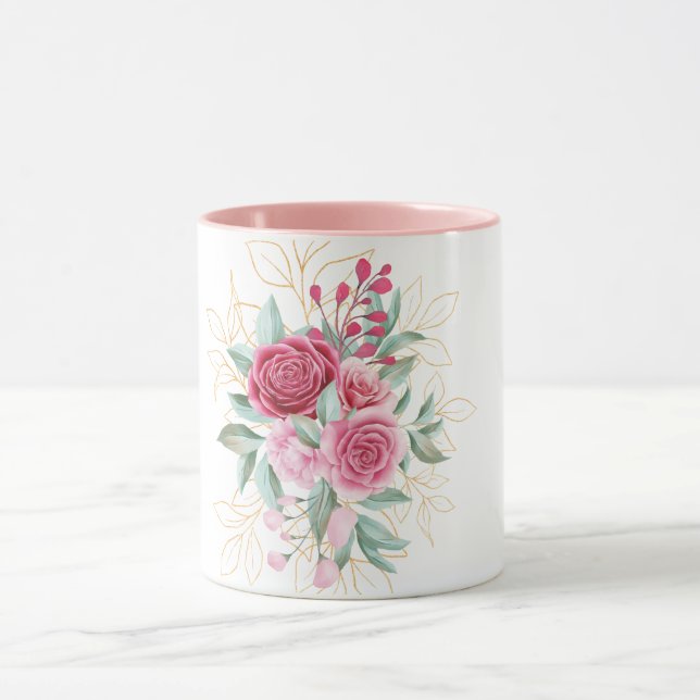 Mug Fleur rose combo (Centre)