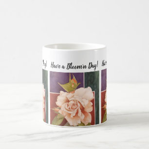 Mug Fleur Rose d'aquarelle en bronze de cuivre