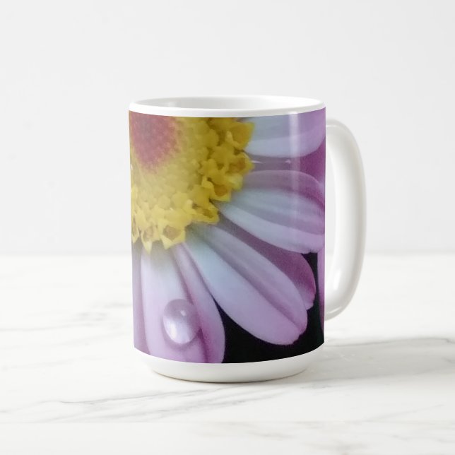 Mug Fleur rose et jaune (Devant droit)