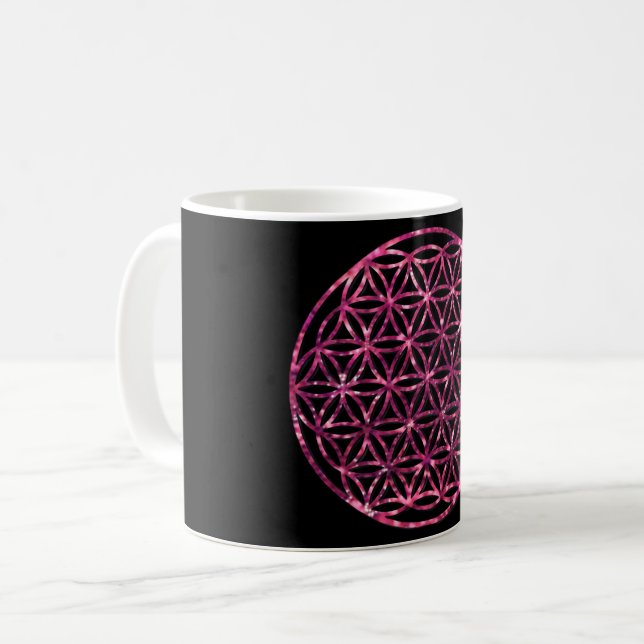 Mug Fleur rose mousseuse de la vie (Devant gauche)
