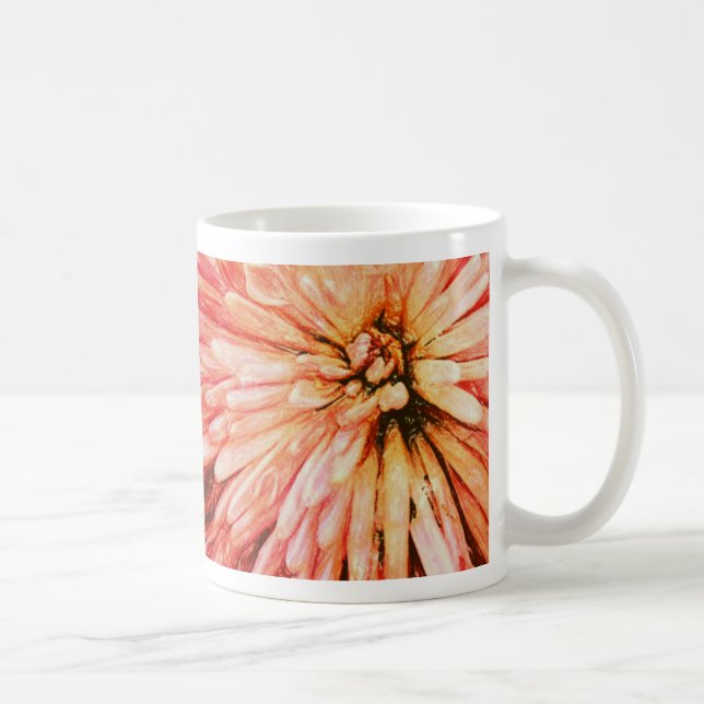 Mug Fleur rose peu précise (Droite)