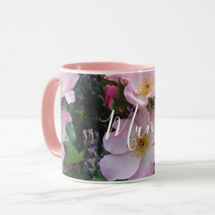 Mug Fleur Rose rose Fleur florale Photo Fête des mères