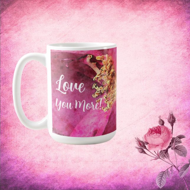 Mug Fleur Rose T'Aime Plus (Créateur téléchargé)