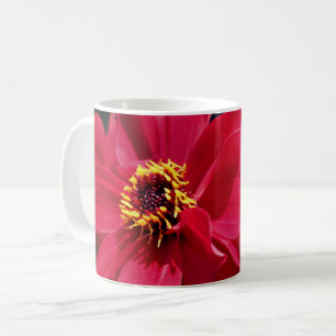 Mug Fleur Rouge Dahlia personnalisée