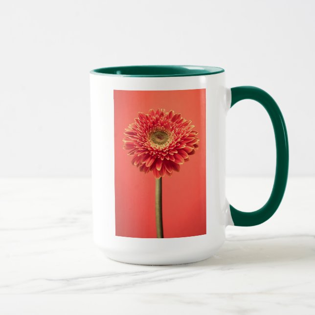 Mug Fleur rouge de marguerite de Gerbera de Barberton (Droite)