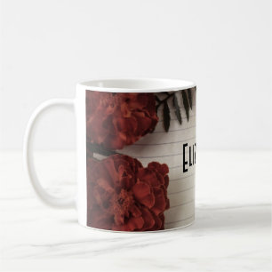 Mug Fleur rouge sur papier Linked Personnalisé
