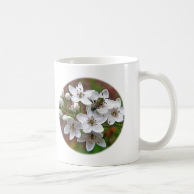 Mug Fleur sauvage blanc et vol d'abeille (Droite)