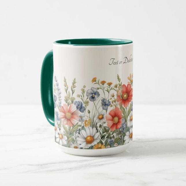 Mug Fleur sauvage coloré (Devant gauche)