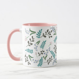 Mug Fleur sauvage de bois 11 oz. Musique en céramique 