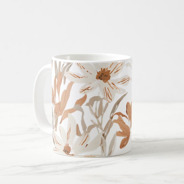 Mug Fleur sauvage en terre cuite Boho Rustique Boho Dr (Devant gauche)
