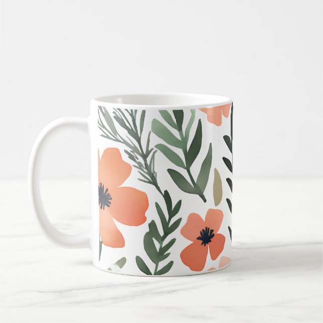 Mug Fleur sauvage en terre cuite Boho Rustique Boho Dr (Gauche)