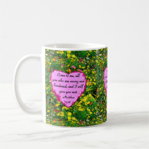 Mug Fleur sauvage JAUNE MATTHEW 11:28 PHOTO DESIGN
