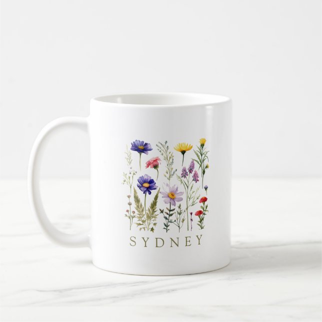 Mug Fleur Sauvage Moderne (Gauche)