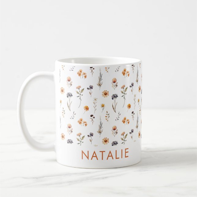 Mug Fleur sauvage personnalisé (Gauche)