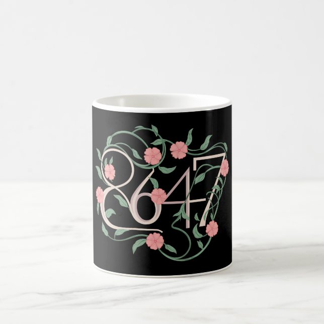 Mug Fleur Subtil Anti Trump 8647 86 47 Boho (Centre)