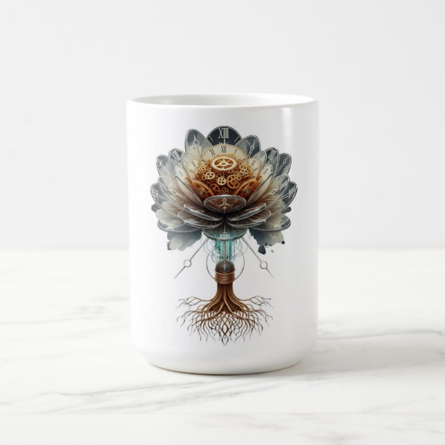 Mug Fleur temporelle Steampunk : Moteur de la nature m (Centre)