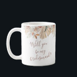 Mug Fleur Tropicale Neutre Veux-tu être ma demoiselle<br><div class="desc">Fleur Tropicale Neutre Veux-tu être ma demoiselle d'honneur Mug de mariage</div>