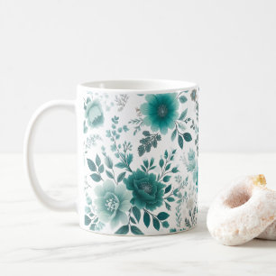 Mug 💐 Fleur Turquoise