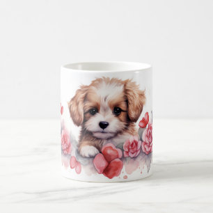 Mug Fleur vibrante Art de chien StylePour les amoureux