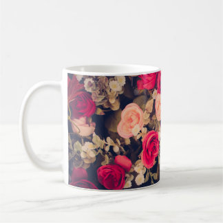 Mug Fleur vintage, vintage, florale, mère, da