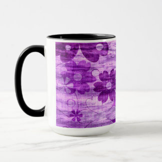 Mug Fleur violet tendance Vintage